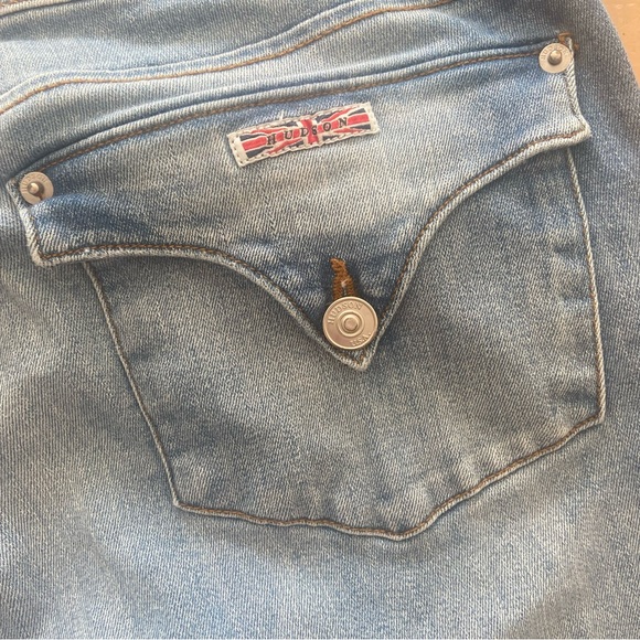 Hudson Collin Skinny Jeans Women’s Size 31 Denim Back Pocket Closure Buttons - Picture 8 of 10
